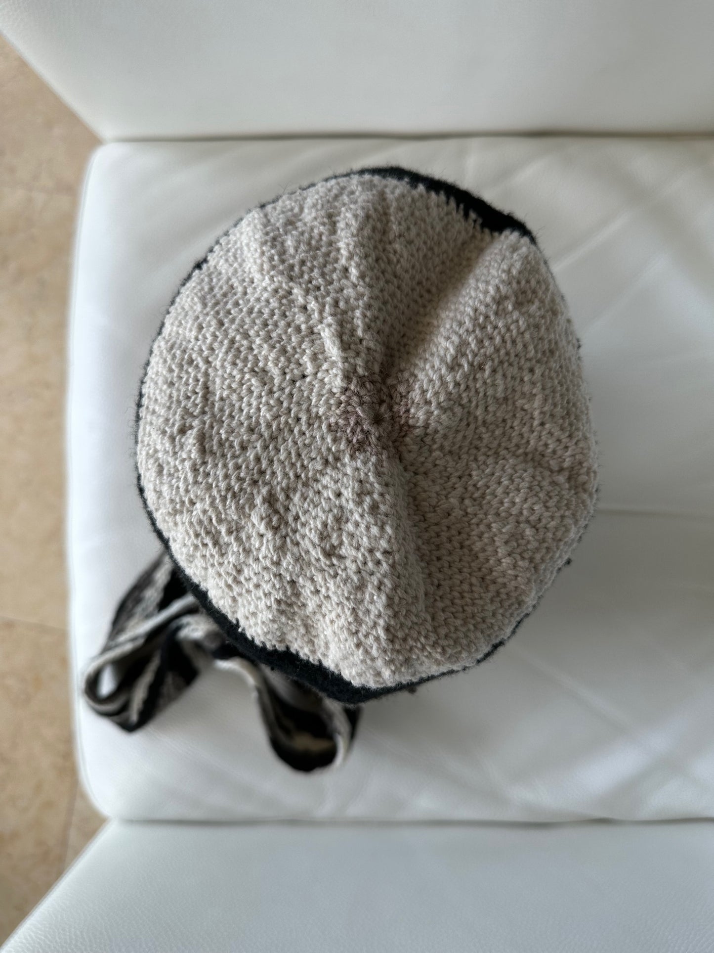 ARHUACO mochila crossbody bag - Colombian Sierra Nevada native Arhuaco hand crocheted wool cotton