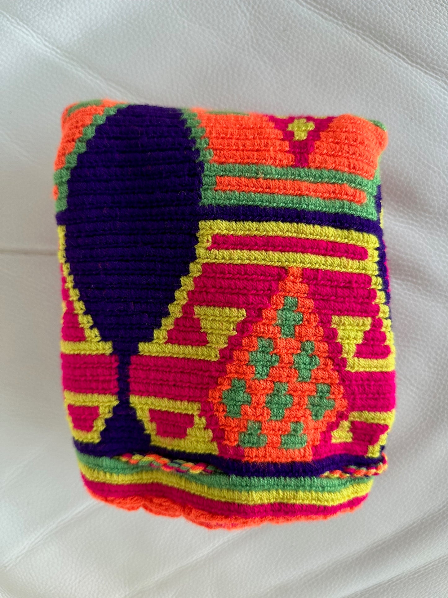 WAYUU mochila crossbody bag - Colombian Guajira desert native Wayuu hand crocheted cotton